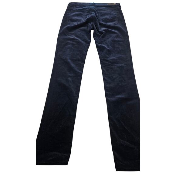 AG the Stevie Slim Straight navy blue corduroy sz 26 EUC career business casual - Picture 3 of 9
